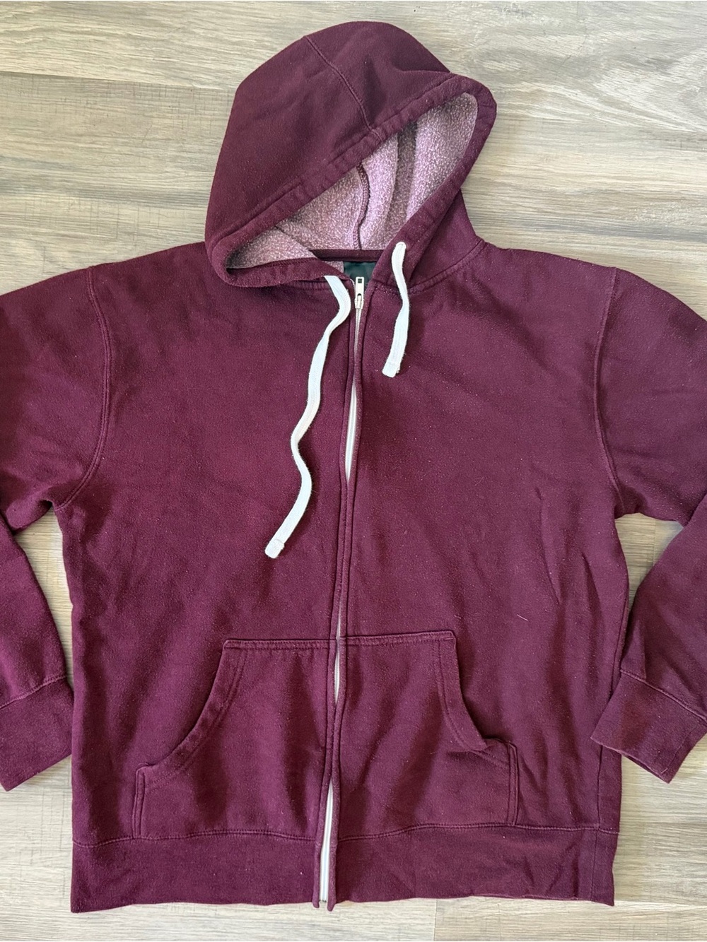 Women’s Maroon Zip-Up Hoodie Jacket